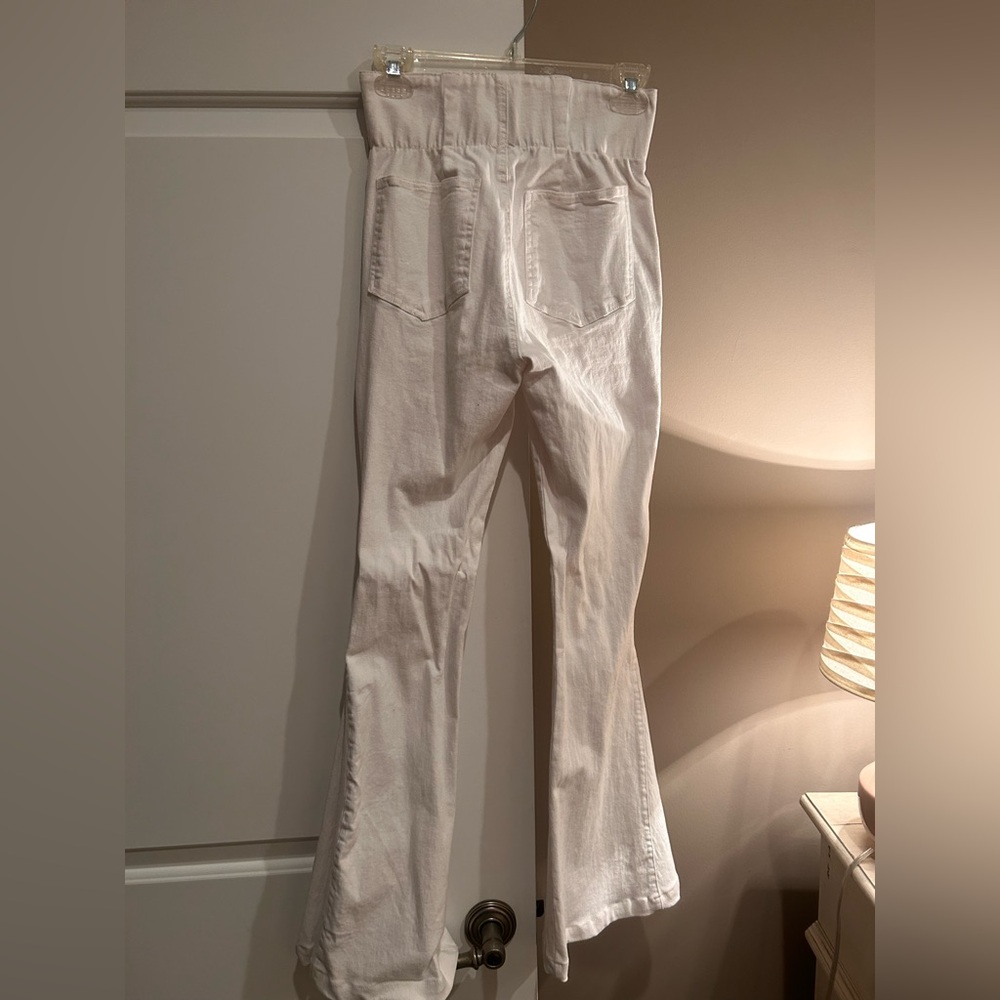 NWOT Boutique High Waisted White Flare Jeans